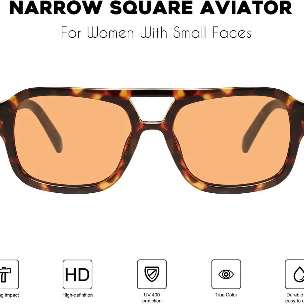 Tortoiseshell Womens Sunglasses with Amber Lenses